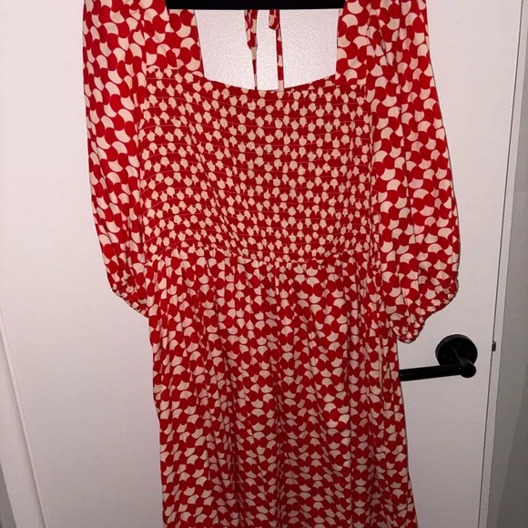 Ava & Viv Red and Cream Textured Top - Picture 1 of 4